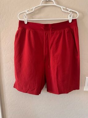 lululemon athletica Men's Red Drawstring Athletic Shorts